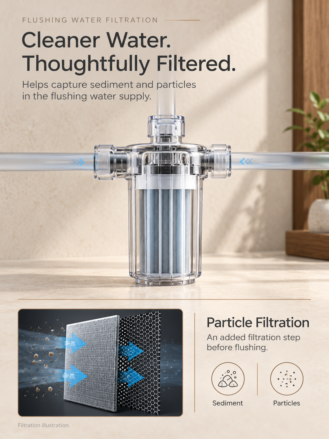 BBbidet M829 smart bidet toilet – water filter