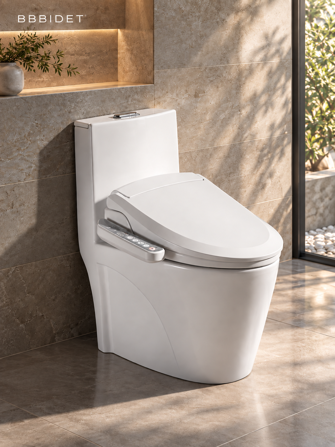 KB32 Smart Bidet Seat with Targeted Enema Wash and Modern Sleek Toilet Seat Attachment by BBBIDET