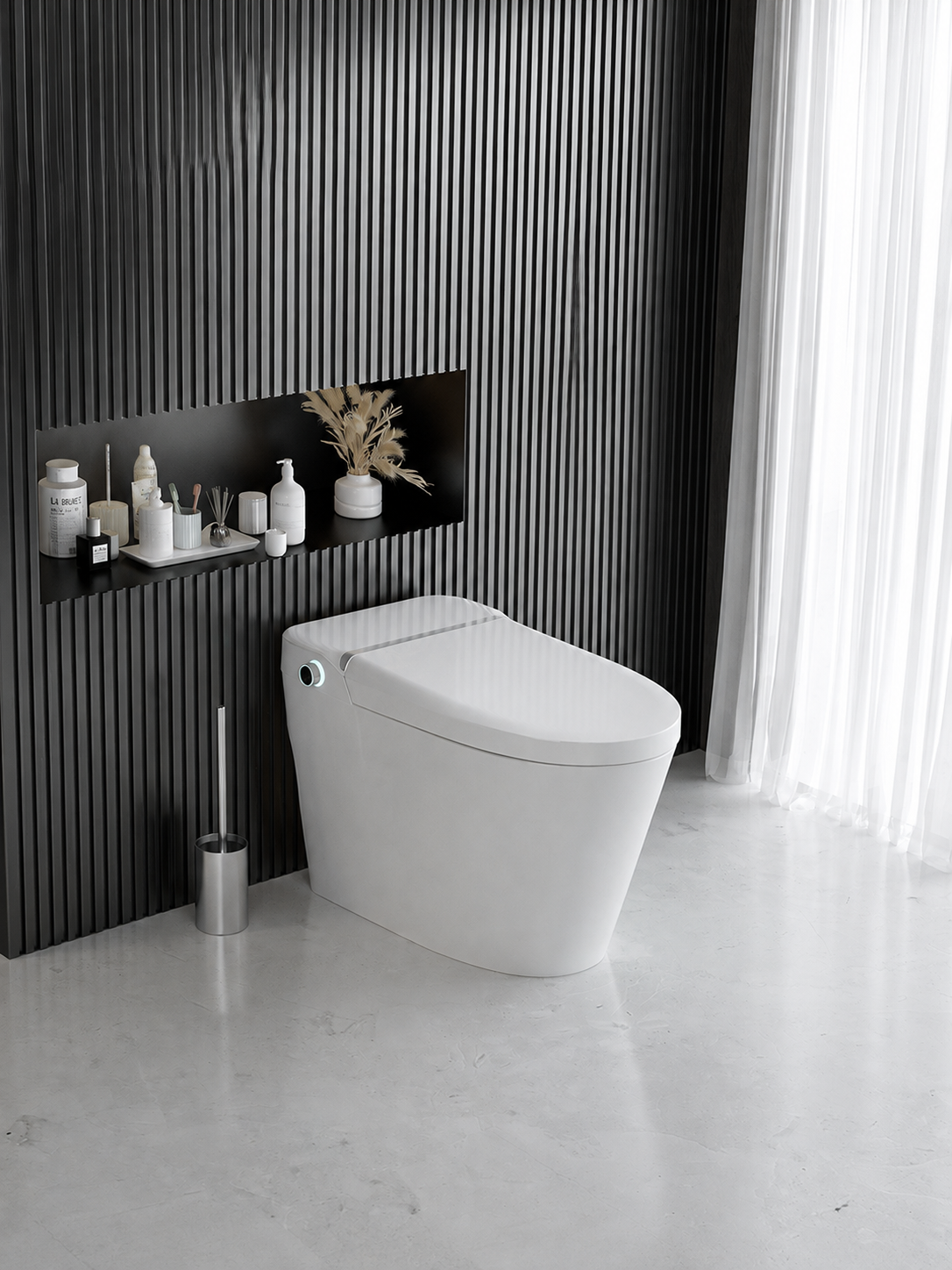bbbidet p-trap smart bidet toilet with automatic urine testing and urinalysis technology for modern bathroom installations
