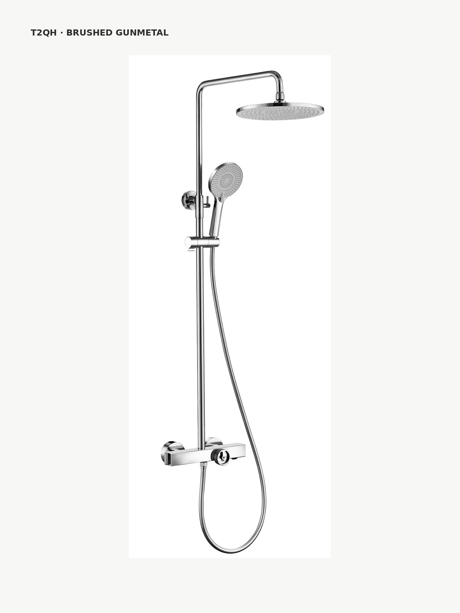 bbbidet T2QH brushed gunmetal thermostatic shower product image