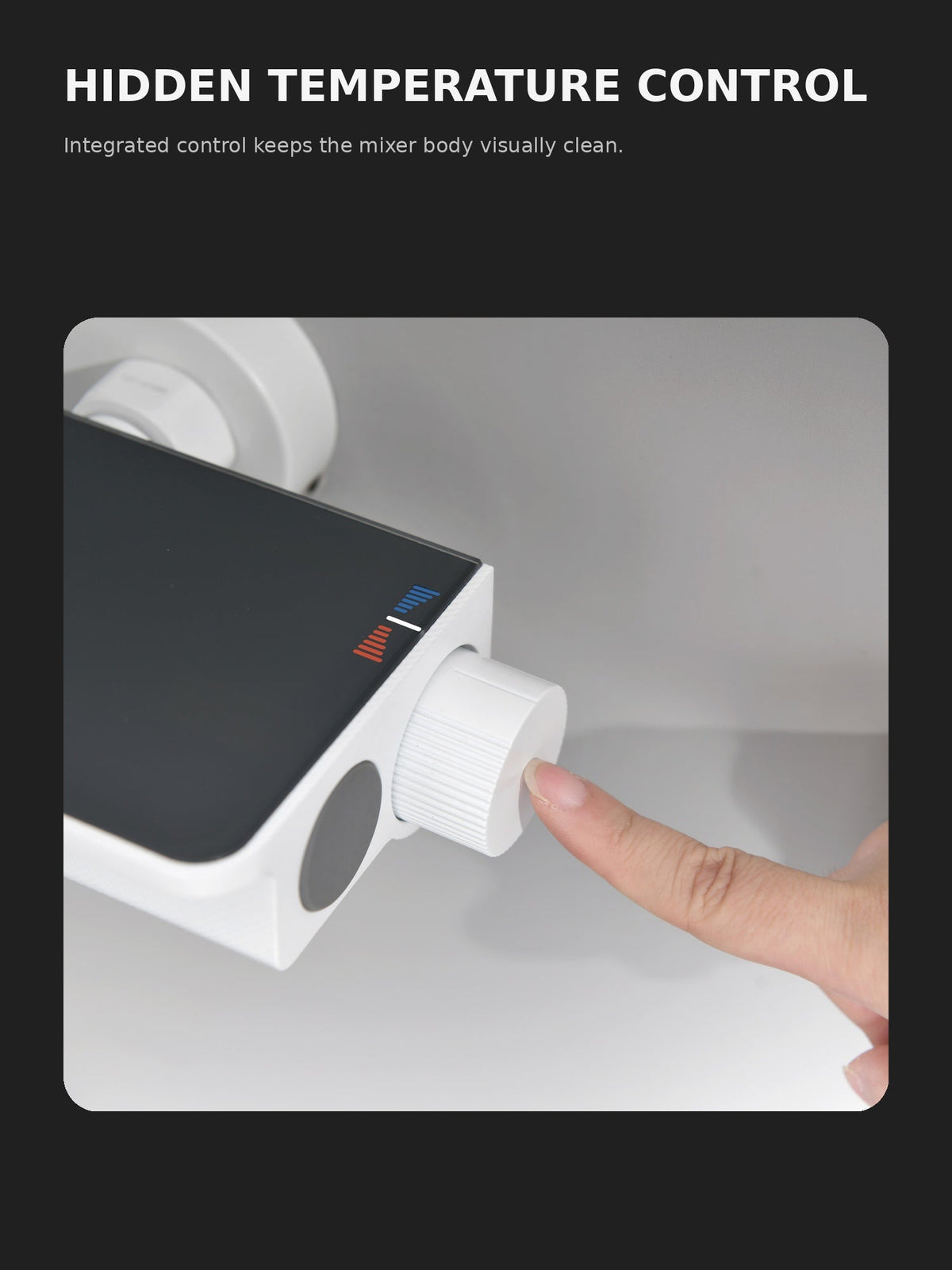 bbbidet T6 hidden temperature control button detail