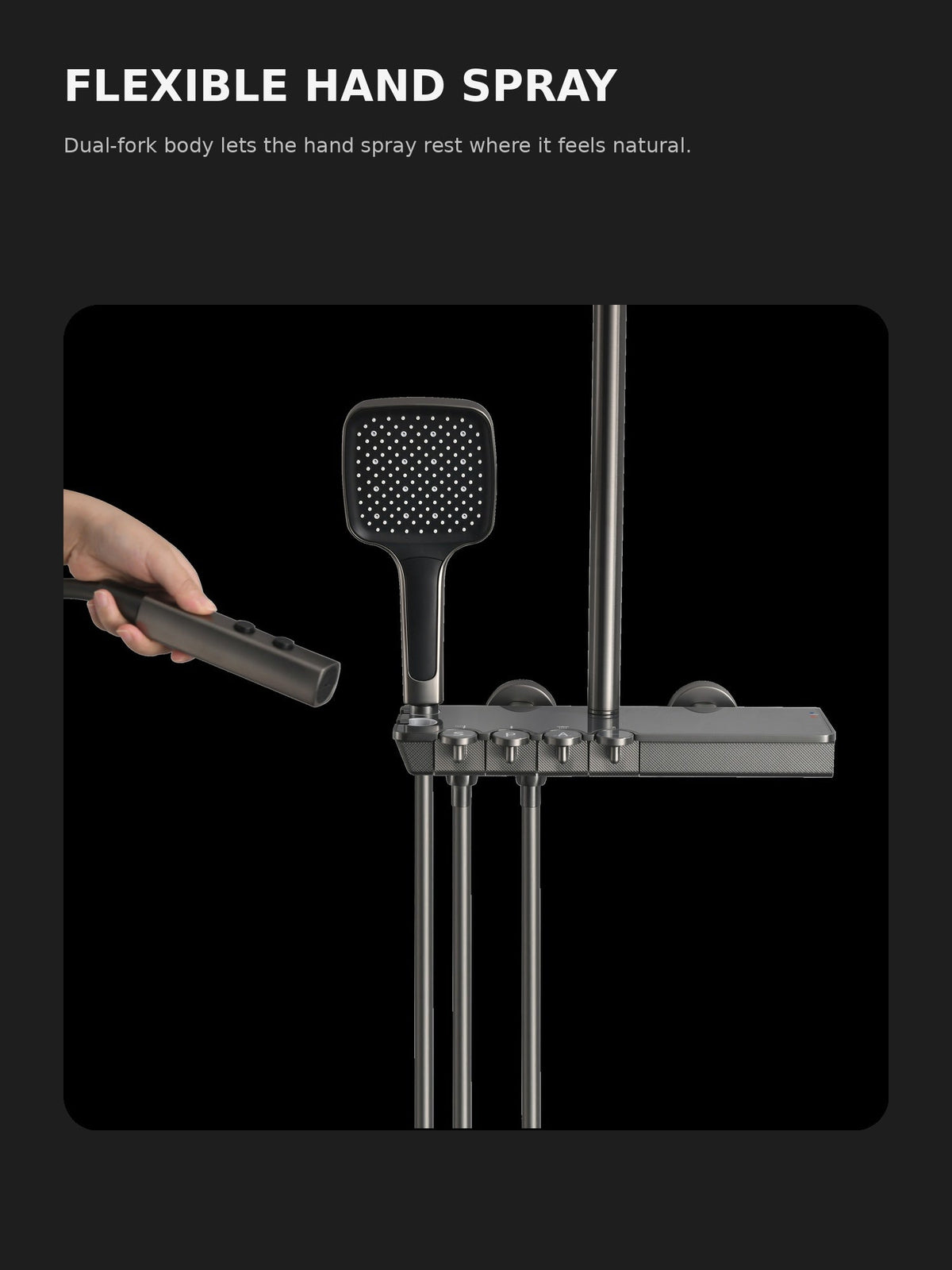 bbbidet T6 flexible hand spray and dual fork mixer body