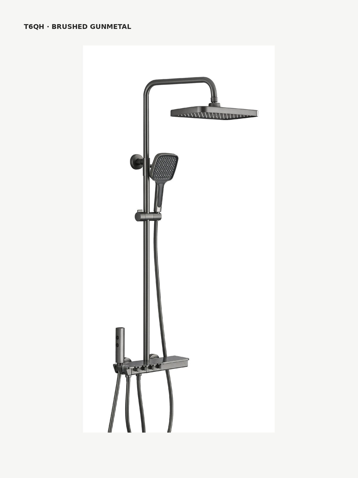 bbbidet T6QH brushed gunmetal thermostatic shower product view