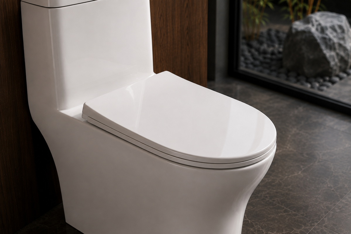 BBbidet V-shaped toilet PP seat cover close-up detail