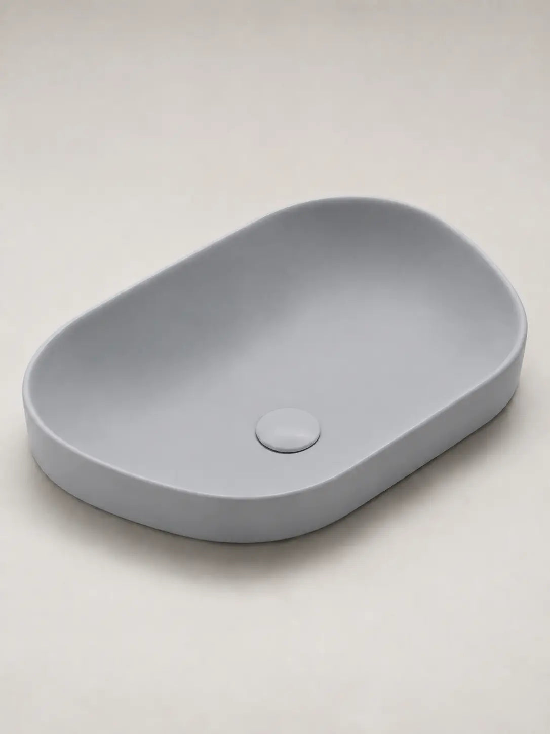 BBbidet V4 matte gray semi-recessed basin on a clean studio background