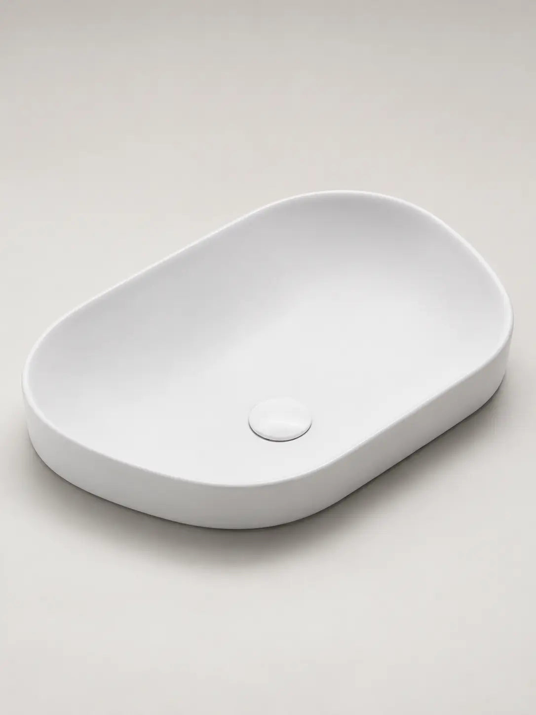 BBbidet V4 matte white semi-recessed basin on a clean studio background