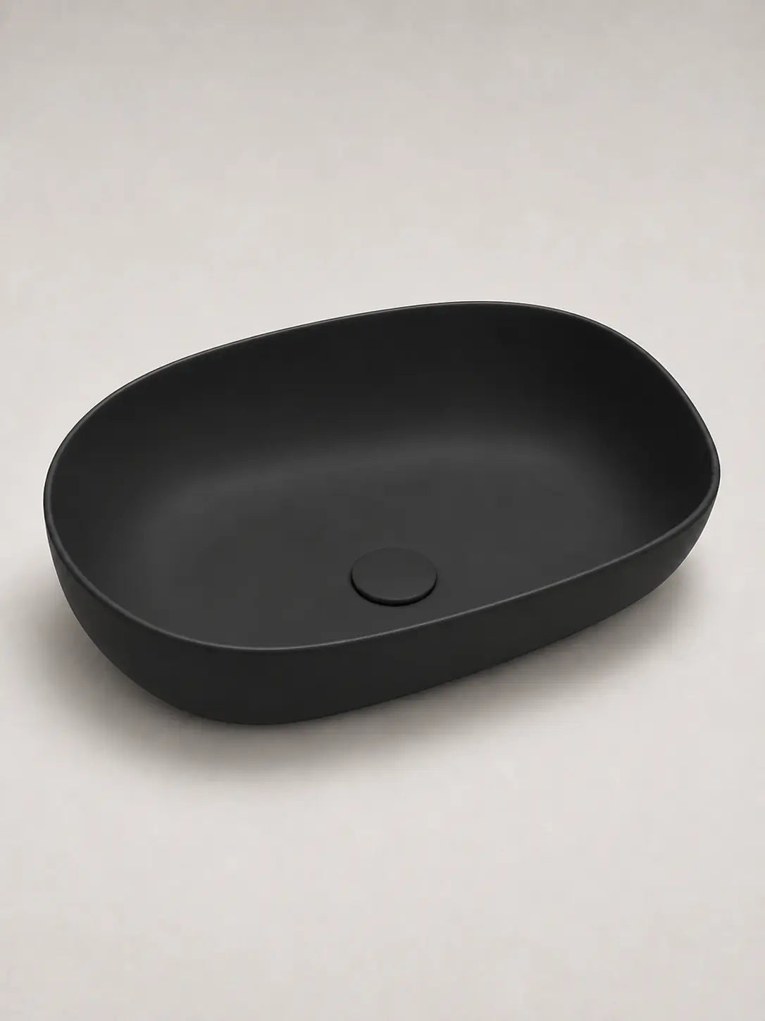 BBbidet V5MB matte black basin with matching solid ceramic drain cover