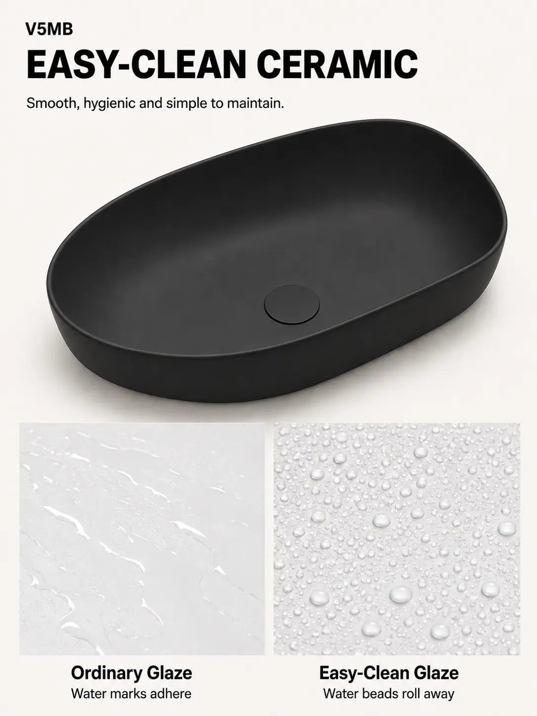 BBbidet V5MB easy-clean ceramic surface comparison