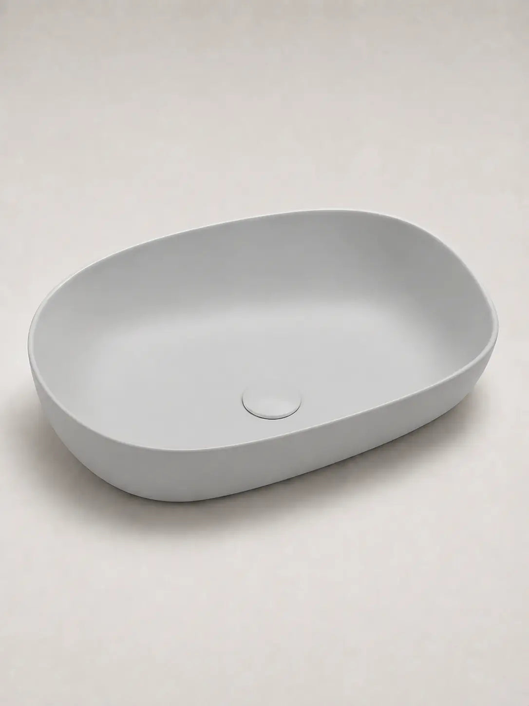 BBbidet V5MGR matte gray basin with matching solid ceramic drain cover