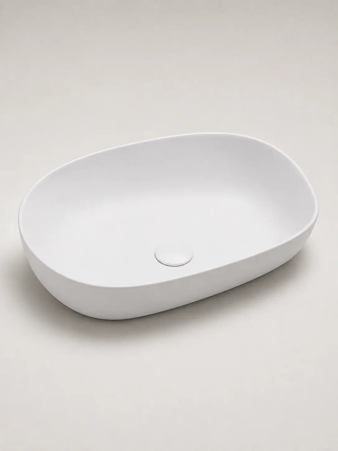 BBbidet V5MW matte white basin with matching solid ceramic drain cover