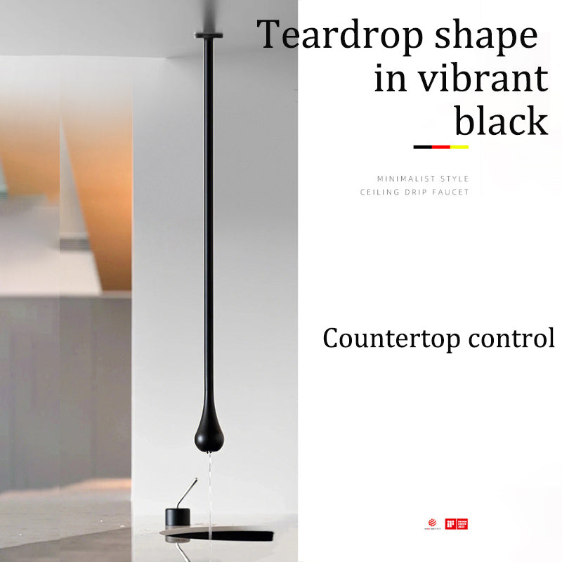 Water Drop Ceiling-Mounted Sensor Faucet - Minimalist Infrared Luxury Spout for Bathtubs & Basins