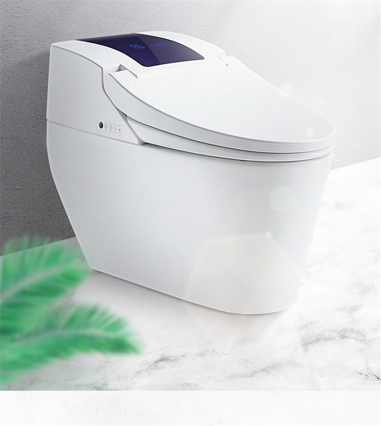 Exterior view of the H881 enema-bidet toilet featuring an elegant, oversized design and an ergonomic wide seat for superior comfort and a luxury bathroom aesthetic