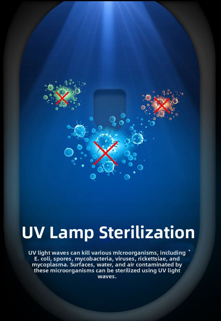 Health benefits of H881 enema bidet toilet UV-C sterilization: eliminating 99.9% of bathroom bacteria and cross-infection risks for superior family hygiene and peace of mind