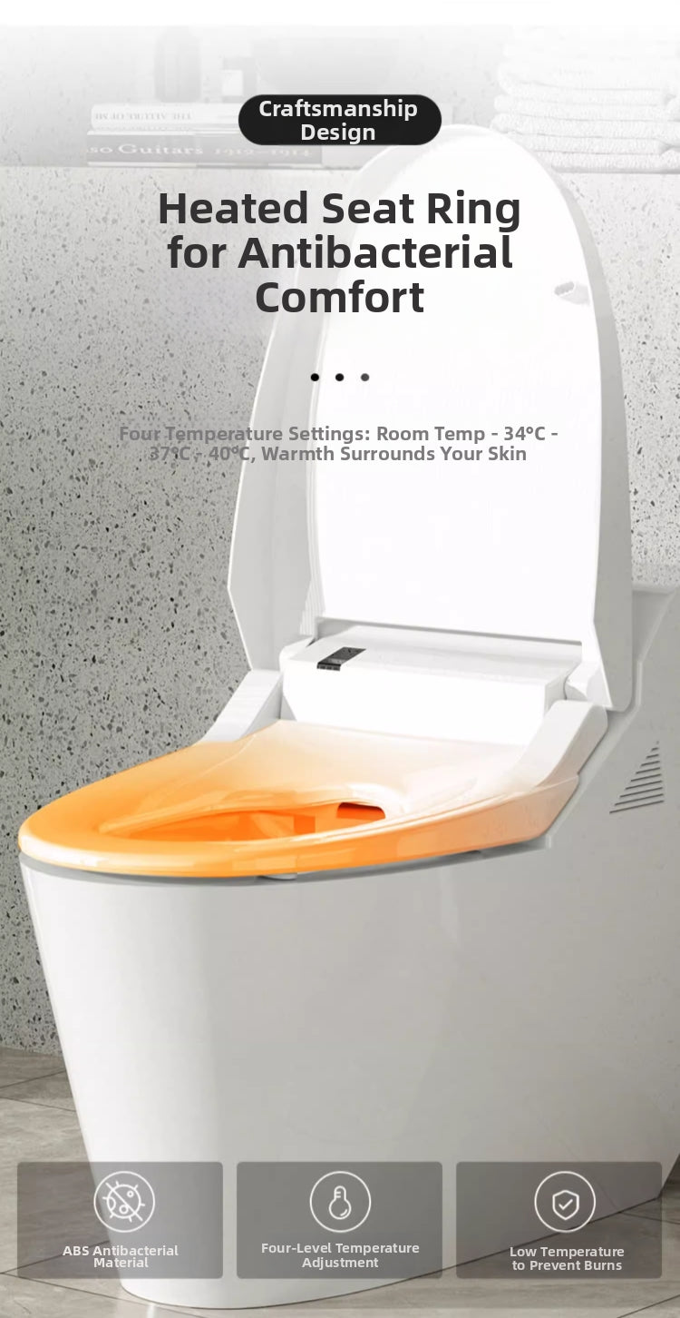 the hk75 enema bidet toilet features an ergonomically designed heated seat with adjustable temperature settings, providing instant warmth and comfort during every use