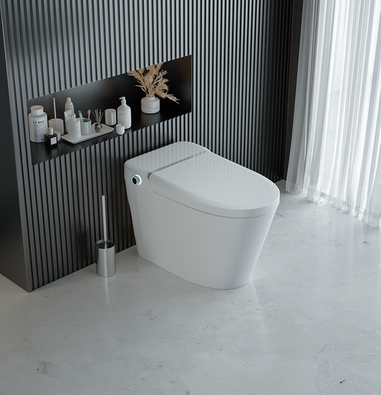 t2 urine analysis smart bidet toilet features an ultra-slim lid design, offering an elegant and generous aesthetic for modern home interiors